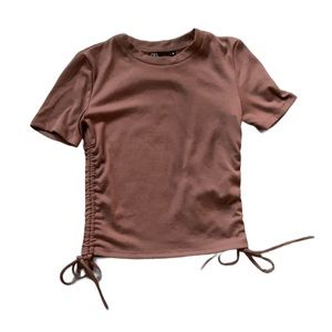 Zara side tie crop top